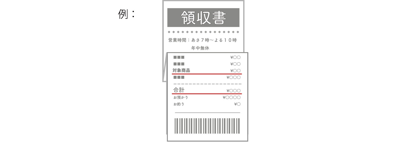 レシート撮影例